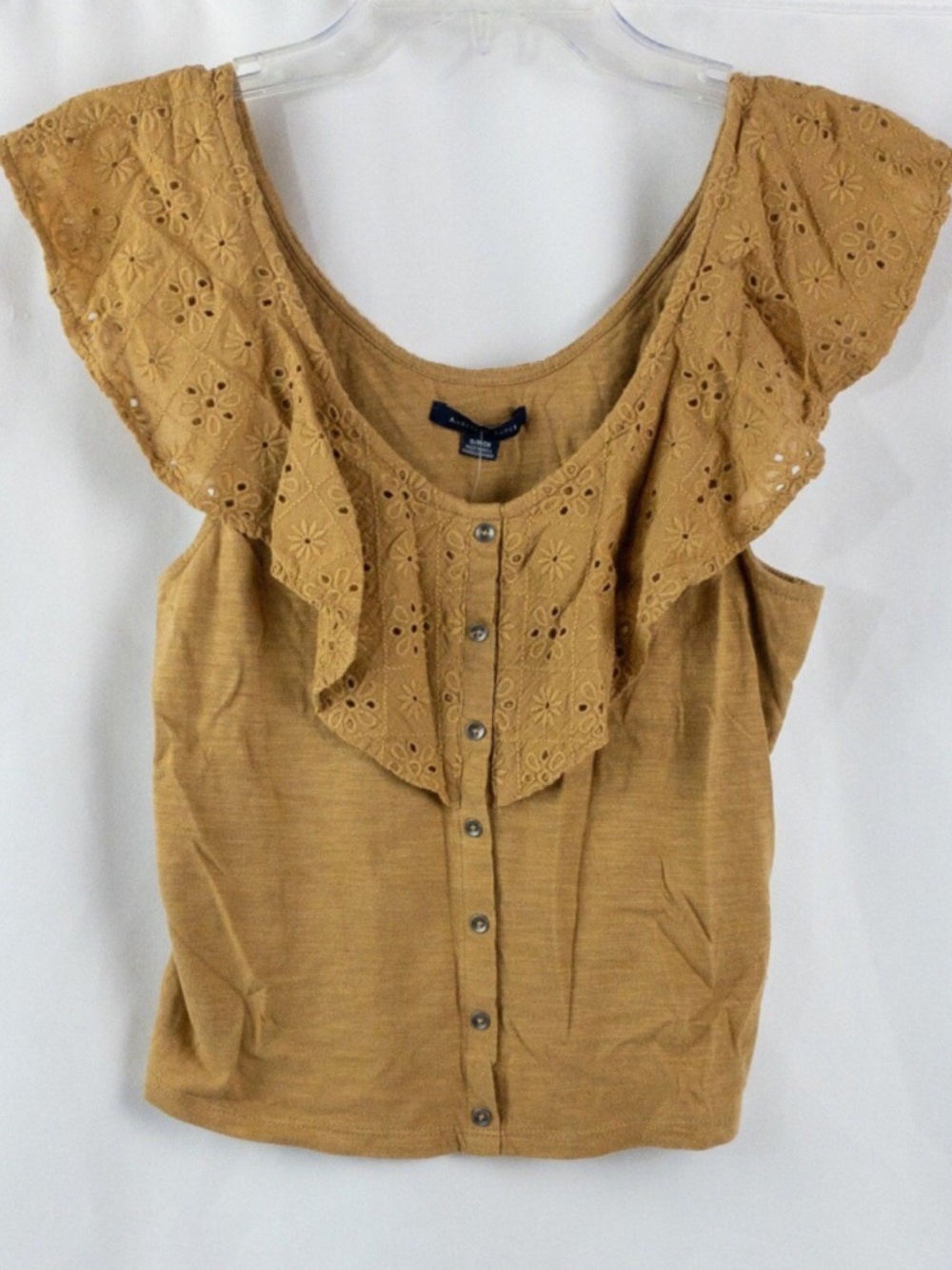 American Eagle Brown Floral Tank Top Blouse Womens Small